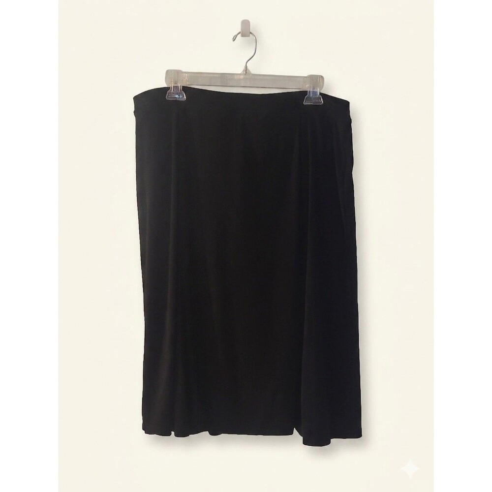 Jaclyn Smith Skirt Shorts Womens XL Black Classic A Line Stretch Versatile